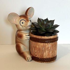 Shawnee Mouse Planter ~ Good Vintage Condition ~ plant not included